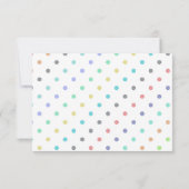 Colorful Confetti Polka Dot Wedding RSVP Card (Rückseite)