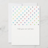 Colorful Confetti Polka Dot Wedding Vielen Dank Dankeskarte (Rückseite)