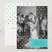 Colorful Confetti Polka Dot Wedding Vielen Dank Dankeskarte (Vorne/Hinten)