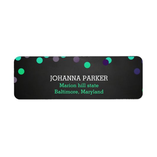 Colorful Confetti Polka Dots Rustikales Chalkboard (Vorne)