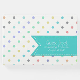 Colorful Confetti Polka Dots Wedding Gästebuch