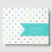 Colorful Confetti Polka Dots Wedding Gästebuch (Vorderseite)