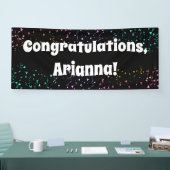 Colorful Confetti - Schwarze Glückwünsche Banner (Messe)