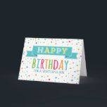 Colorful Confetti Son Birthday Karte<br><div class="desc">Geburtstagskarte für Sohn mit bunten Konfetti-Design und nachdenklichem Vers.</div>