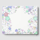 Colorful Confetti Stars Gästebuch (Rückseite)
