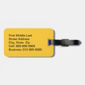 Colorful Confetti Toss Abstrakter Individuelle Nam Gepäckanhänger (Rückseite horizontal)