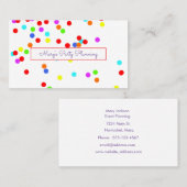 Colorful Confetti Visitenkarte (Vorne/Hinten)