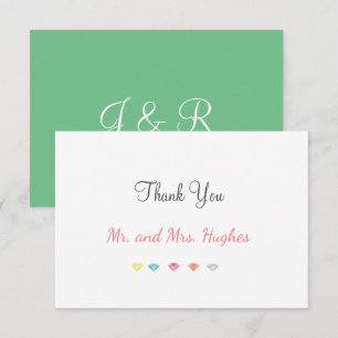 Colorful Confetti Wedding Danke-Card Dankeskarte