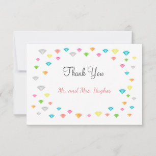 Colorful Confetti Wedding Danke-Card Dankeskarte