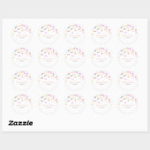 Colorful Confetti Wedding Danke Sticker (Blatt)