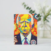 Colorful Contemporary Joe Biden Portrait Postkarte (Stehend Vorderseite)