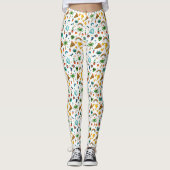 Colorful Cool Elements Pattern – Retro Summer Vibe Leggings (Vorderseite)