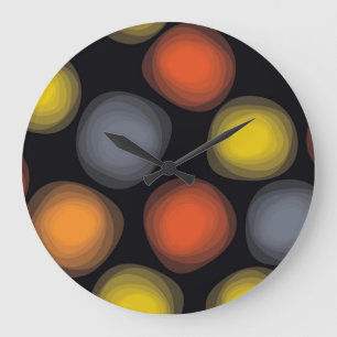 Colorful, cool, modern, trendy flower abstraction große wanduhr