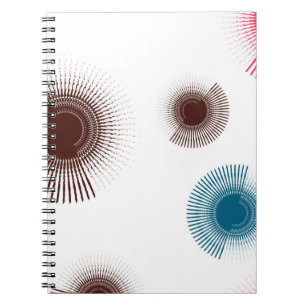 Colorful, cool, trend urban brush strokes circles notizblock