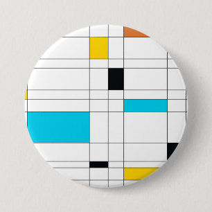 Colorful, cool, trendy, modern illustration art button