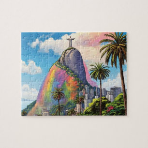 Colorful Corcovado Rio de Janeiro Brasilien Puzzle