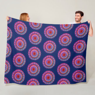 Colorful Costa Rica Folklore Design Fleece Blankon