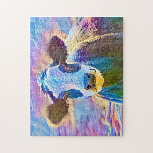 Colorful Cow Art Puzzle (Vertikal)