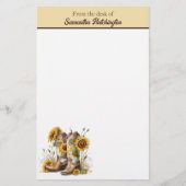 Colorful Cowgirl Boots and Sunflowers Briefpapier (Vorderseite)