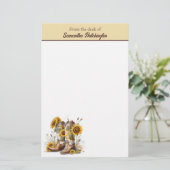 Colorful Cowgirl Boots and Sunflowers Briefpapier (Stehend Vorderseite)