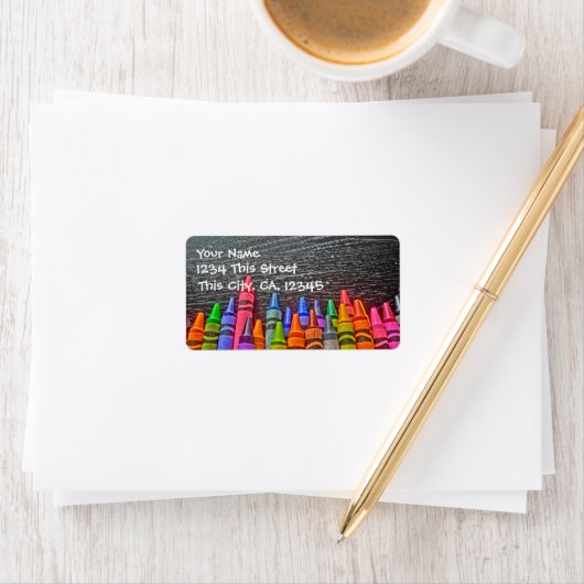 Colorful Crayon Address Labels Adressaufkleber (Insitu)