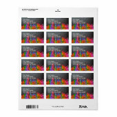 Colorful Crayon Address Labels Adressaufkleber (Vorne)