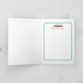 Colorful Crayon / Kindergarten Lehrerbewertung Dankeskarte (Innenseite)