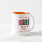 Colorful Crayon / Kindergarten Lehrerbewertung Zweifarbige Tasse (VorderseiteRechts)