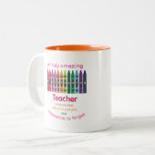Colorful Crayon / Kindergarten Lehrerbewertung Zweifarbige Tasse (Vorderseite Links)