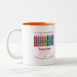 Colorful Crayon / Kindergarten Lehrerbewertung Zweifarbige Tasse