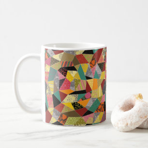 Colorful Crazy Quilt Patchwork Kaffeetasse