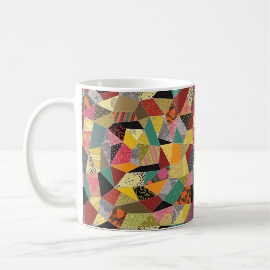Colorful Crazy Quilt Patchwork Kaffeetasse (Links)