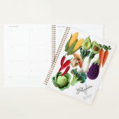 Colorful Crochet Gemüsemushroom Collage Name Planer (Anzeige)