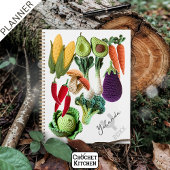 Colorful Crochet Gemüsemushroom Collage Name Planer