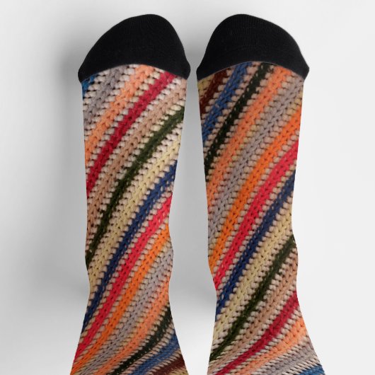 Colorful Crochet Print Socken (Oben)
