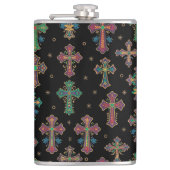 Colorful Crosses / Faith but Make It Fun Flachmann (Vorderseite)