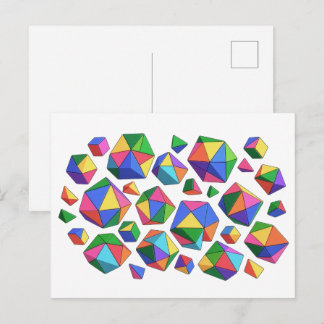 Colorful Cubes Postkarte