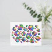 Colorful Cubes Postkarte (Stehend Vorderseite)