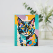 Colorful Cubist Felist Art Postkarte (Stehend Vorderseite)