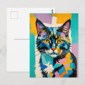 Colorful Cubist Felist Art Postkarte (Vorne/Hinten)