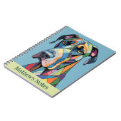 Colorful Cubist Great Dane Notizblock (Linke Seite)