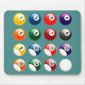 Colorful Cue Balls Mousepad (Vorne)