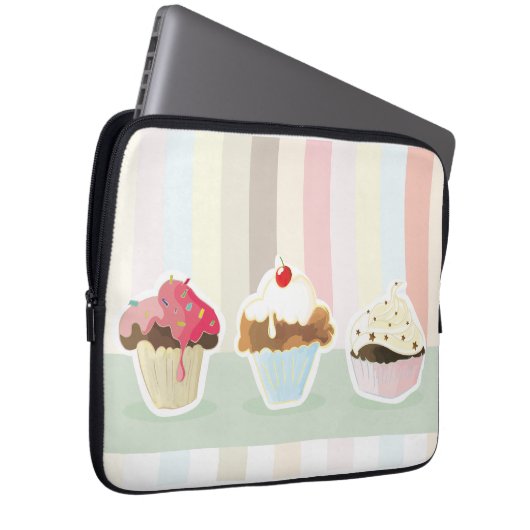 colorful cupcake laptopschutzhülle (Vorne Rechts)