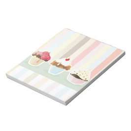 colorful cupcake notizblock