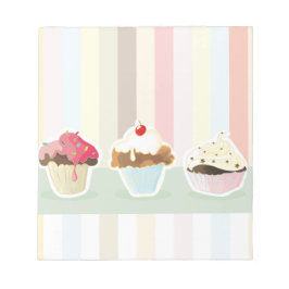 colorful cupcake notizblock