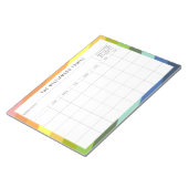 Colorful Custom Family Planner Calendar Notizblock (angewinkelt)