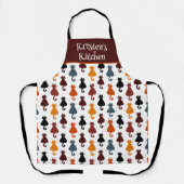 Colorful Cute Cats Pattern Personalized Schürze (Vorderseite)