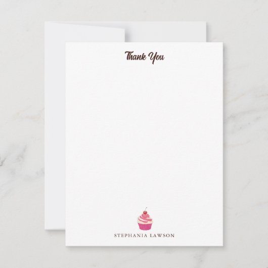 Colorful Cute Cupcakes Pattern Dankeskarte (Vorderseite)