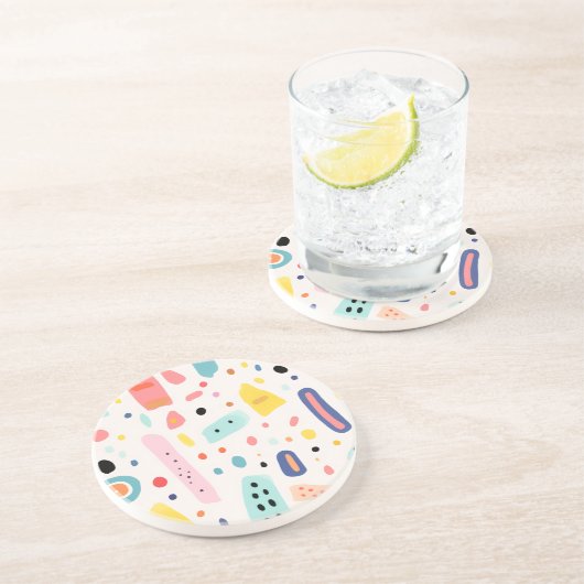 colorful cute elements design getränkeuntersetzer (Seite)