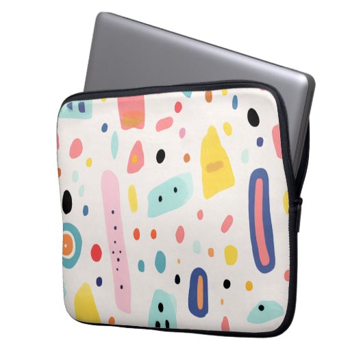 colorful cute elements design laptopschutzhülle (Vorderseite Links)